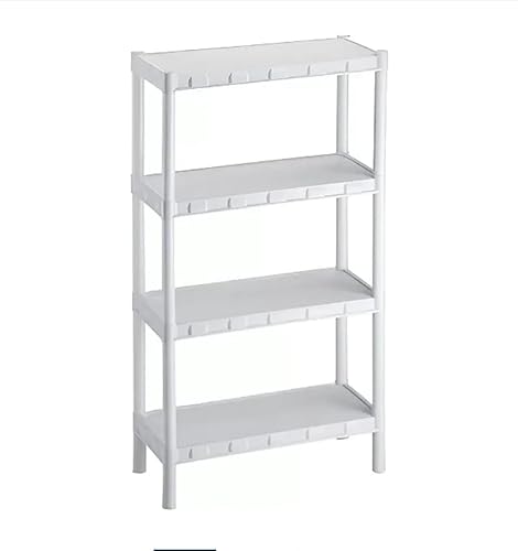 Estante Plástica Modular Branca Com 4 Prateleiras - Multiuso para Banheiro e Cozinhas etc...