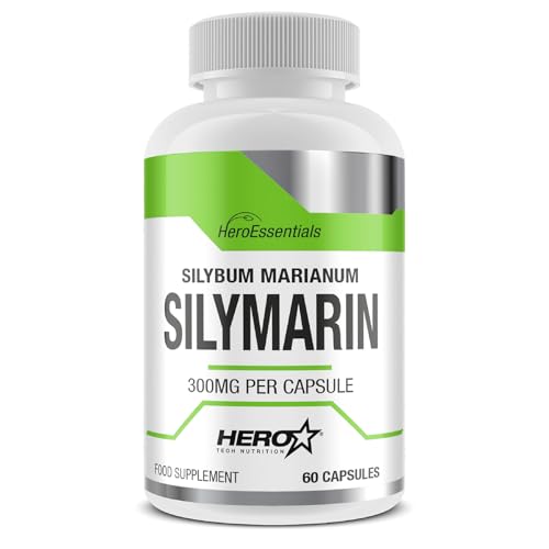 HERO TECH | SILYMARIN 60 caps. | Extracto de cardo mariano con alta concentración de silimarina, ideal para proteger y desintoxicar el hígado de forma natural | Vegano Sin OGM (Organismos Modificados