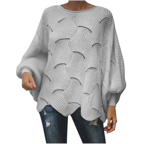 Women Oversized Hollow Out Crochet Knit Sweater...