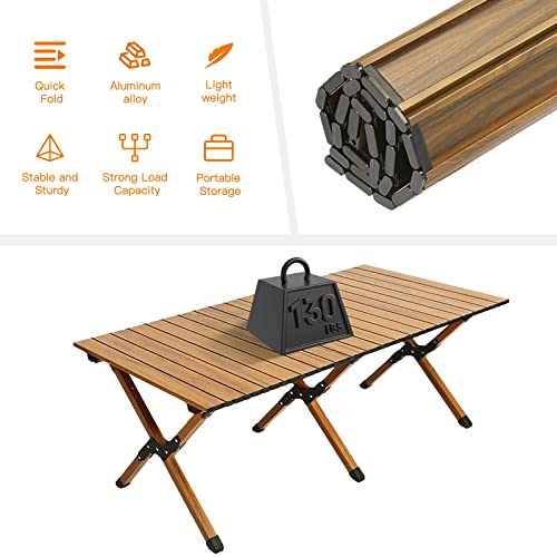 Portable Picnic Table, 4Ft Low Height Portable Folding Travel Camping Table For Outdoor/Indoor Picnic, Bbq And Hiking With Carry Bag, Multi-Purpose For Patio, Garden, Backyard, Beach #TOP4
