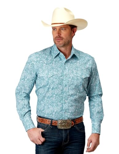 ROPER Western Shirt Mens Long Sleeve Paisley Print 03-001-0225-2108 GR