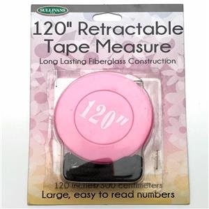 Cinta métrica retráctil rosa 120 pulgadas