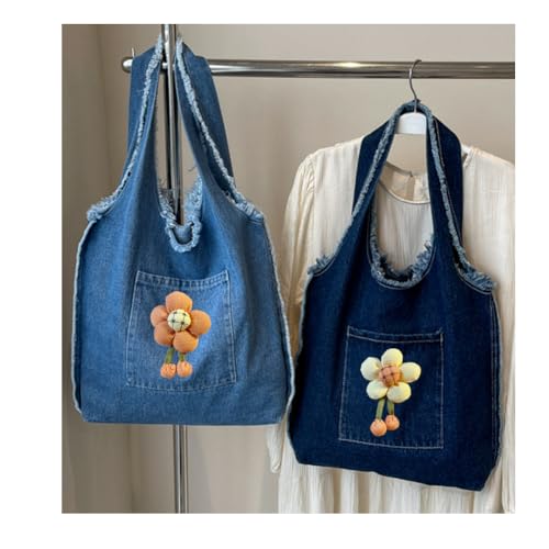 Image of Farm4Far Women Denim Bow-tie Tote Shoulder Sling Hand Bags