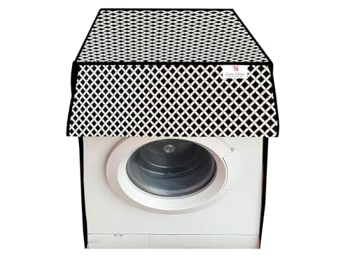 Image of Front Load Fully Automatic Washing Machine Cover for 8.5kg to 10kg | Waterproof & Dustproof Polyester Cover with Zip Closure | Suitable with Samsung, IFB, LG, Bosch & More (67 x 67 x 87 cm)