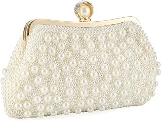 Evening Clutch Bag for Women Handmade Pearl Clutch Wallet Purse Bag Wedding Party Bridal Handbag Ladies Banquet Bag