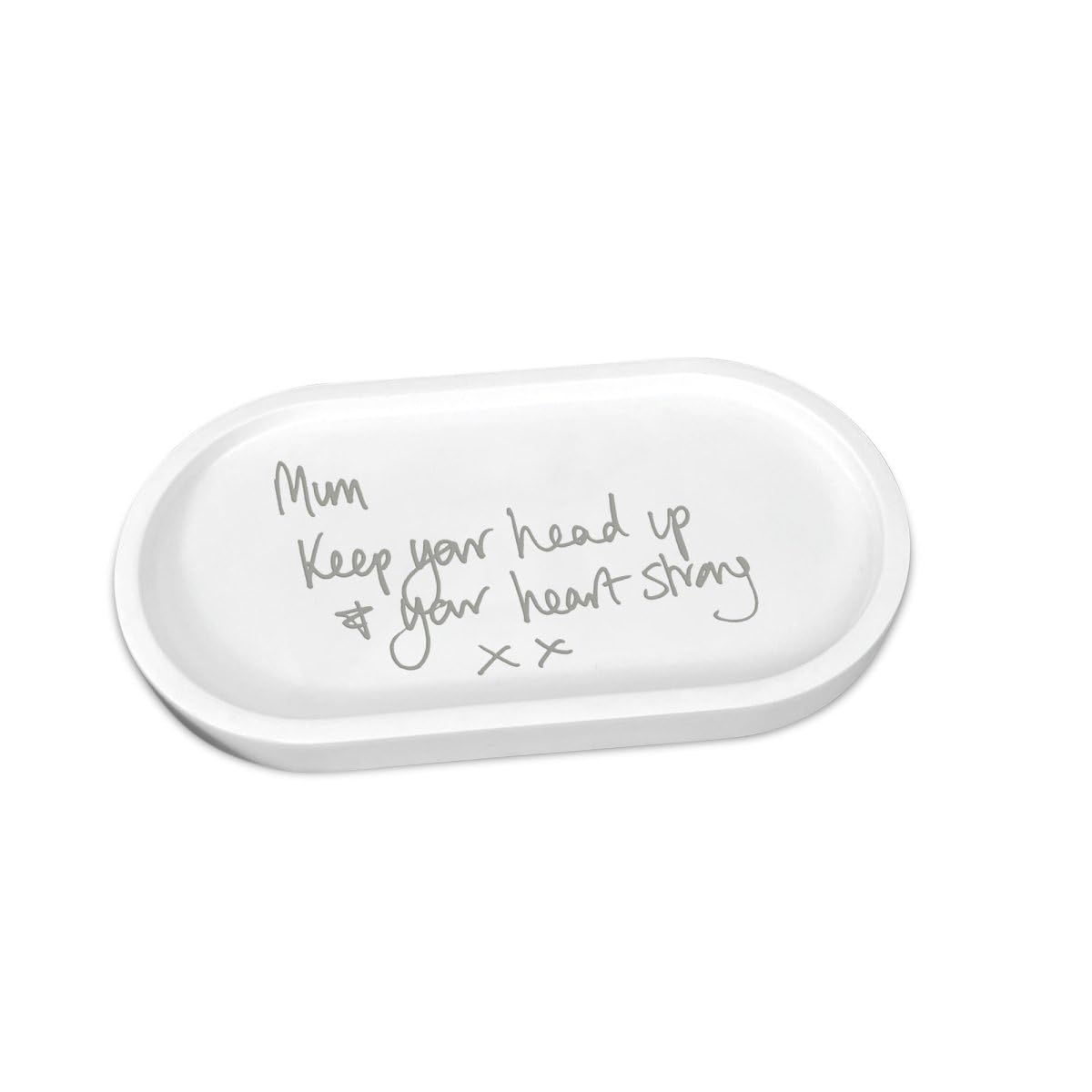 Personalised Handwriting Engraved Resin Trinket Tray Keepsake