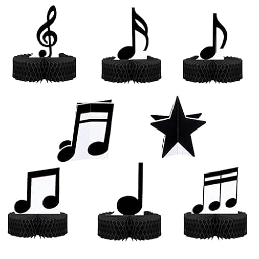 Goiern 8 Piezas de Centro de Mesa de Notas Musicales Decoraciones de Fiesta Musicales Silueta de Notas Musicales para decoración de cumpleaños y Baby Shower | Ya disponible en tu tienda friki favorita! En mundofriki.es! Goiern 8 Piezas de Centro de Mesa de Notas Musicales Decoraciones de Fiesta Musicales Silueta de Notas Musicales para decoración de cumpleaños y Baby Shower | Ya disponible en tu tienda friki favorita! En mundofriki.es!