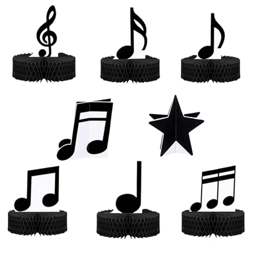 Goiern 8 Piezas de Centro de Mesa de Notas Musicales