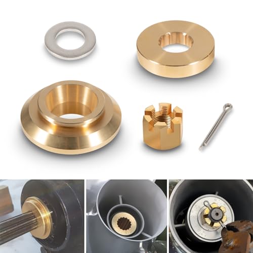 Image of 6E5-45987-01 Outboard Propeller Installation Hardware Tools Kit Fit for Yamaha Outboard 150 175 200 220 225 250 300HP, Replaces 6E5-45987-01, Includes Thrust Washer, Spacer, Washer, Nut & Cotter Pin
