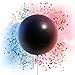 Gender Reveal Balloon 36" - 2 Black Sphere Balloons with 2 Packs Pink and Blue Confetti