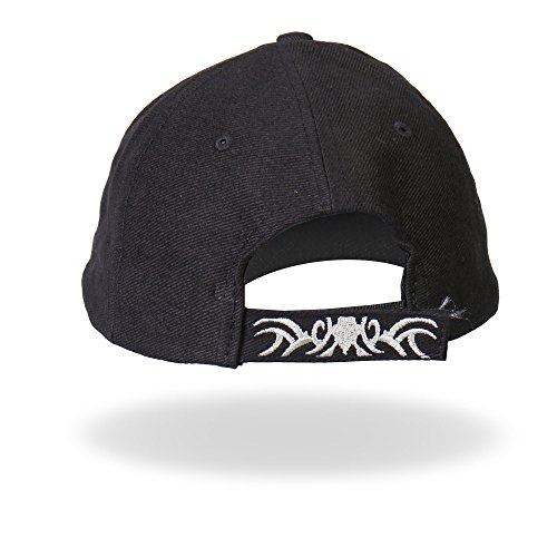 Hot Leathers Mirror Skulls Ball Cap (Black) #TOP1