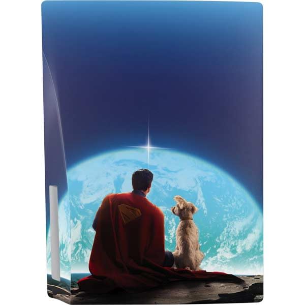 Skinit Decal Gaming Skin Compatible with PS5 Bundle - Officially Licensed Superman 2025 Superman & Krypto Watch The Earth Design