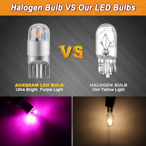 Image of Auxbeam 194 T10 LED Bulbs, Purple, 2 PCS
