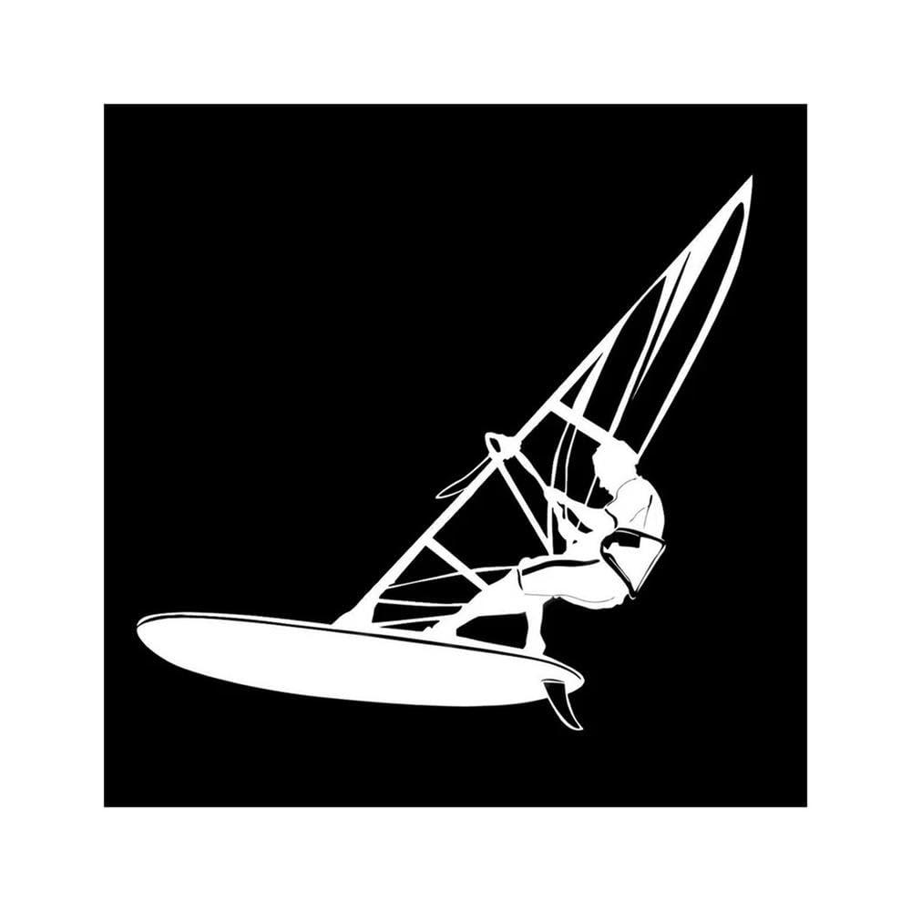 Car Stickers Vinyl Decal Windsurfing Motorcycle Decorative Accessories Laptop Helmet(White)
