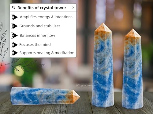 Image of Crystal Heaven Certified Scheelite Tower Obelisk Point For Chakra, Healing And Balancing - Aaa Grade Original Certified Gemstone Agate For Reiki Meditation Yoga Spiritual (2-3 Inches)