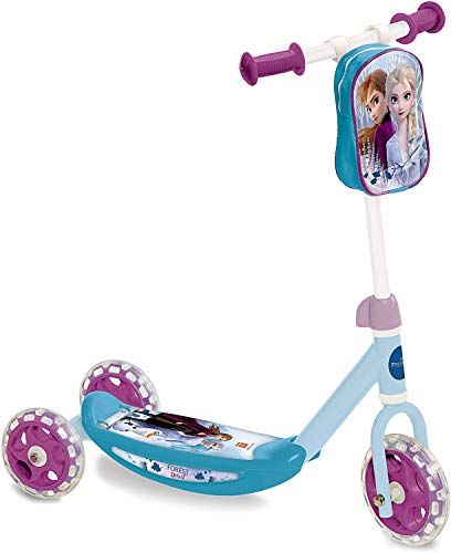 Lage - Patinete de 3 Ruedas para niños, diseño de Frozen II, Juguete Deportivo, Bolsa Porta Objetos, Plataforma Antideslizante, Multicolor