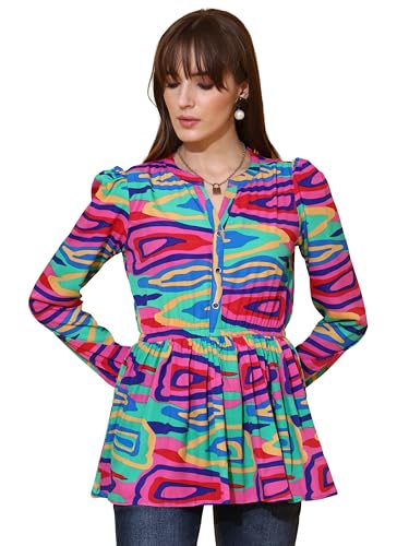 Image of Sheetal Associates Women's Top Shirt Stylish Trendy for Girls | Floral Printed Top | Lightweight Day Comfort