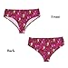 Shin Fashion Women Christmas Panties Low Rise Underwear Pink Fox Comfy Briefs Fun Festive Holiday Wear X-Large