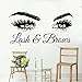 Naklejki ścienne rzęsy brwi para oczu wzór naklejki winylowe rzeźbione dekoracyjne naklejki ścienne