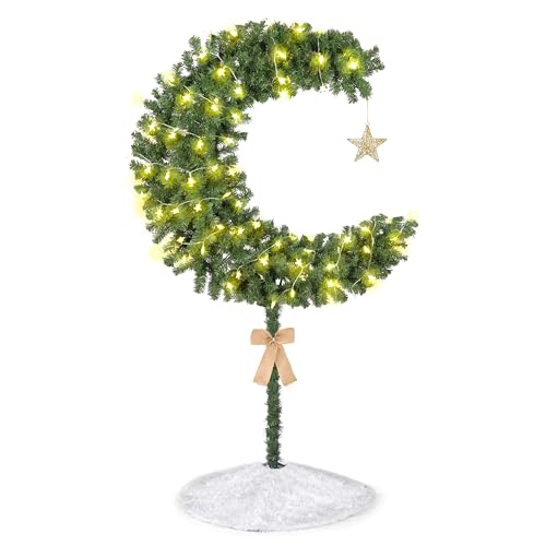ZpigToor 6 FT Ramadan Tree 100 LED Lighted Eid Tree Crescent Moon Tree for Home Indoor Decorations by ZpigToor - Used condition - US$100.91