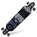 Longboards in legno di acero, Premium Straight-out freestyle Skateboard per adulti bambini principianti ragazze ragazzi carico 200 kg 104 x 24,5 x 11 cm, regalo lupo