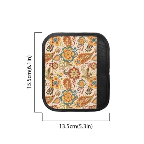 Image of Dreaweet Boho Floral Refrigerator Handle Covers Set of 4 Kitchen Appliance Handle Covers Non-Slip Washable Fridge Door Handle Protector,Keep Off Fingerprints,Food Stains