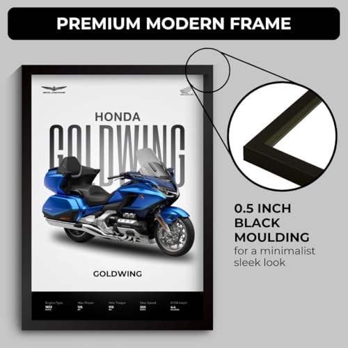 Image of Funk You Store Honda Goldwing Poster | Framed Honda Goldwing bike A4 Sized (31 x 23 cm) | Superbike Posters Gift for Boys, Bike Poster | Superbike Frames | Posters for Wall, Bedroom, Study Room