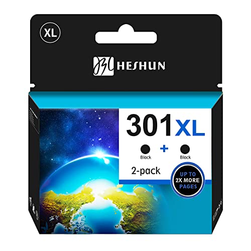 Cartuchos de Tinta Remanufacturados para HP 301 XL 301XL, 2 Negro Cover