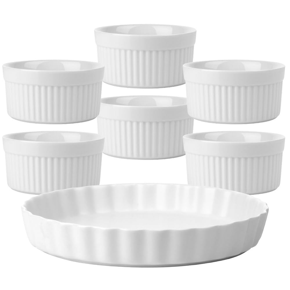 Vilde Lot de 6 moules à tarte en céramique
