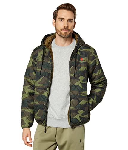 U.S. POLO ASSN. Camo Diamond Quilted Jacket Army Green XL
