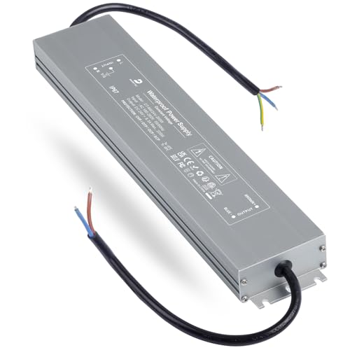 DUSKTEC LED Trafo 24V 200W Transformator IP67, Wasserdicht Netzteil Treiber AC 230V Auf DC 24 Volt 8.33A, Konstantspannung Niedervolttrafo Für Feuchtraum Badezimmer Außen LED-Streifen