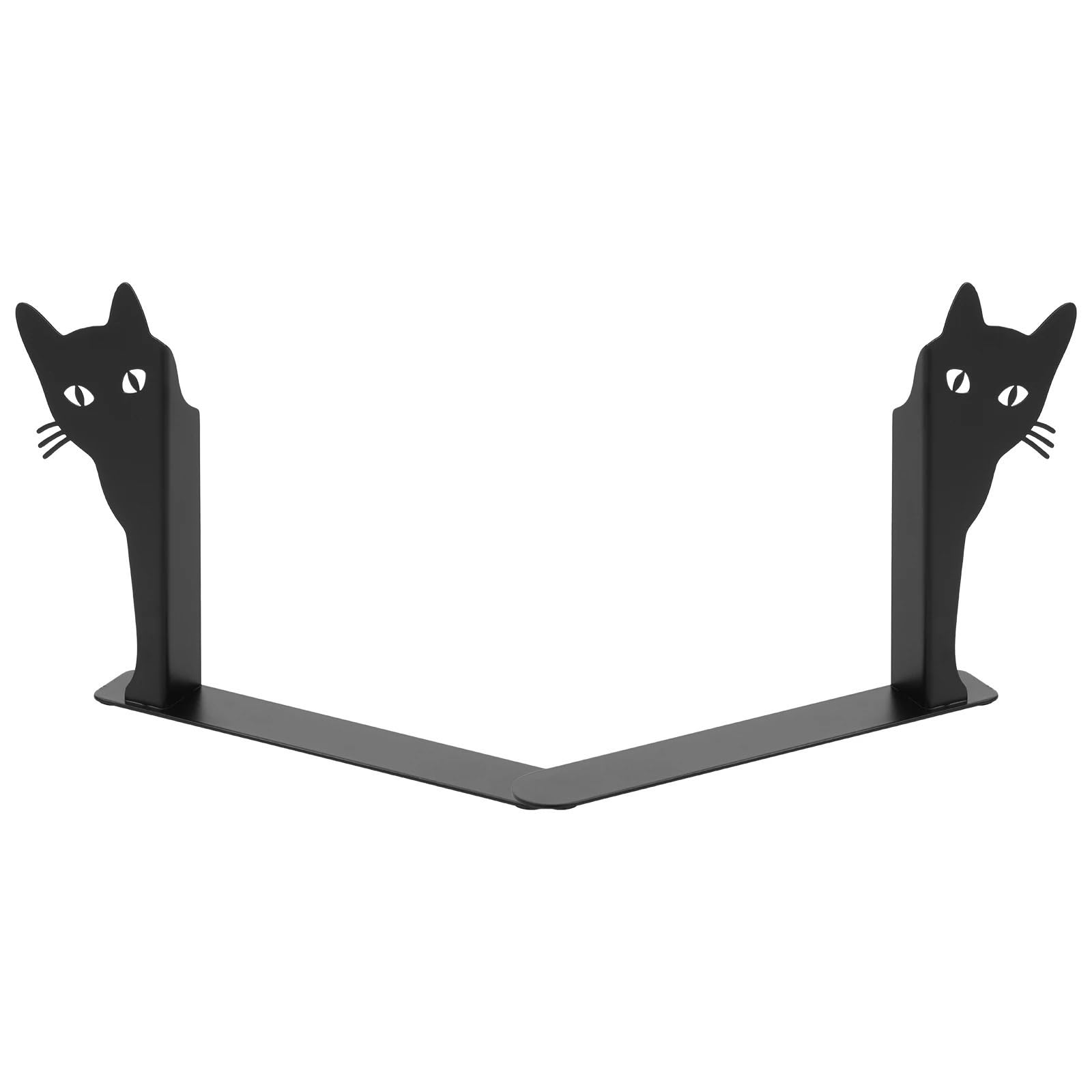 Peeping Cat Metal Bookend Cute Desk Decorative Bookshelf Decoration For Office for Organizing books(Color-01)