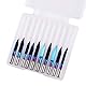 SainSmart Genmitsu 10Pcs Nano Blue Coat Gravierstichel, 30 Grad 0,1 mm Spitze 1/8 Schaft CNC Fräser Satz, Konisches V-Bit