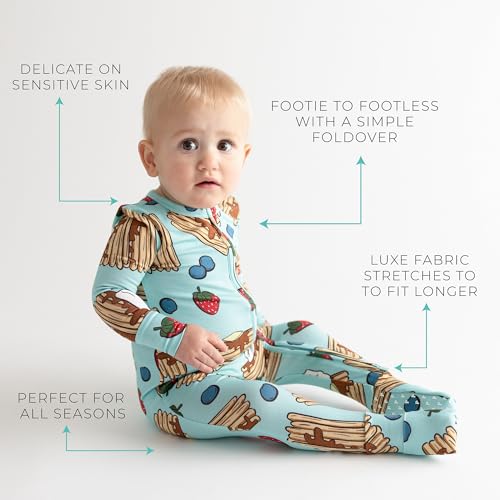 Image of Posh Peanut Convertible Baby Sleepers - Footless Baby Pajamas with 2 Way Zipper for Easy Diaper Changes