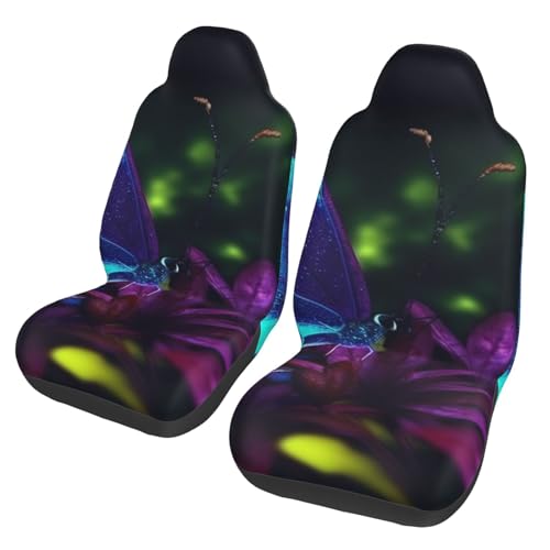 Housses de siège voiture universelles violettes et bleues pour protection siège avant