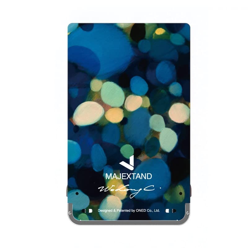 MAJEXTAND Cell Phone and Tablet Stand with 30 Heights and Angles, Landscape & Portrait Modes, Portable Adjustable Ergonomic Stand, Switch Phone and Tablet in 1 Second, US Patented (Night Blue)