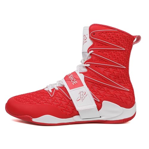 Image of Boxing Shoes for Men High Top Gym Shoes Fighting Sports Training Footwear LS308