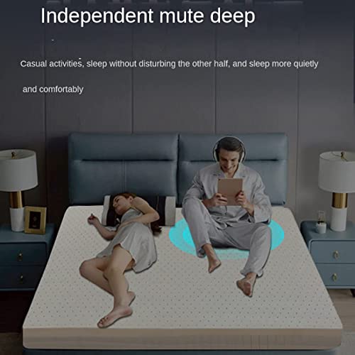 Organic 100% Natural Latex Mattress Topper - Medium - 2 Inch - Pressure-Relieving Mattress Topper For Back Pain,Organic Latex Mattress Cover,95D,180X200Cm #TOP1