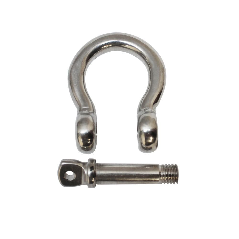 12 PC Commercial Bow Shackle Paracord Stainless Steel 1/4