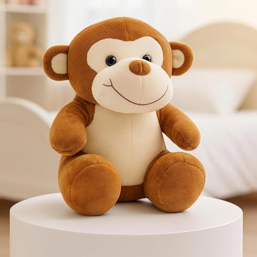 Image of Storescent 28cm Monkey Plushie Stuffed Plush Soft Toy for Birthdays & Special Occasions Girls /Boys, Baby Kids