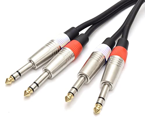 Cable Jack TRS 6.35mm con conectores metálicos y transmisión analógica de alta fidelidad 2