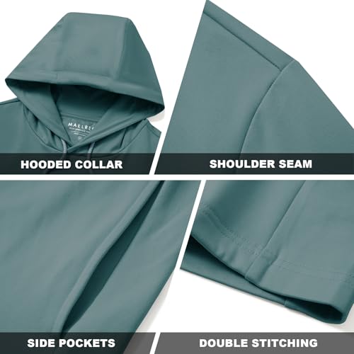 Image of M MAELREG Hoodies for Men Golf Fleece Hooded Sweatshirts Dry Fit Athletic Lightweight Casual Midlayer Mens Hoodies Pullover