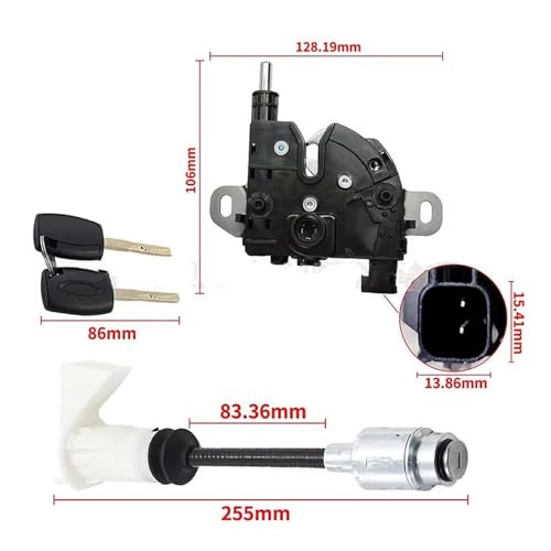 Cerradura maletero 3M5116700AC y kit reparación capó para Ford Focus MK2 2004-2012 6