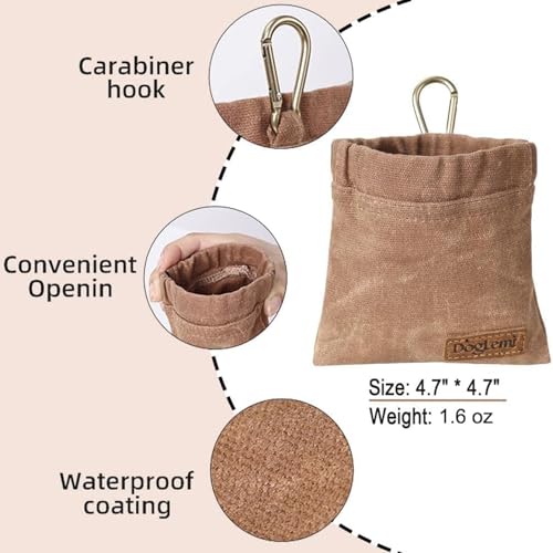 Duuclume Hundetrainingsset-Hundeleckerli-Tasche mit Hundeklicker und leiser Pfeife mit Lanyard, freihändiges Training Welpenleckerli-Tasche einschließlich Karabiner für Haustiere im Freien(Grau)