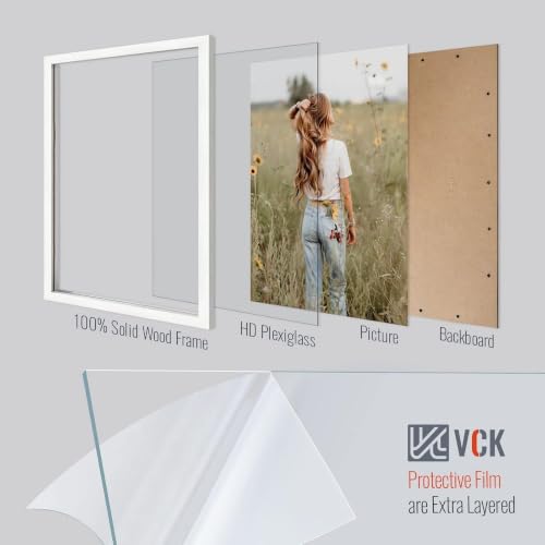 Image of VCK 20x28 Picture Frames 3 Pack, White Wood Poster Frame, Wall Display