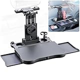 ChicCarry 車 テーブル 後部座席 シートバックテーブル 折り畳み ヘッドレスト テーブル 車中泊 テーブル 車載テーブル 滑り止め カー用品 便利グッズ 車内 360度回転携帯電話ホルダー/ドリンクホルダー付き 日本語説明書付き