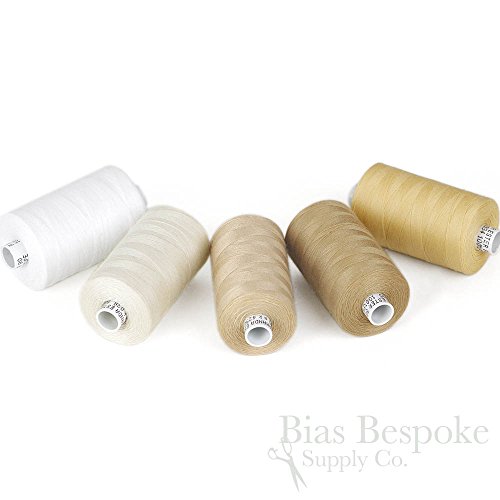 Hilo para coser Ester 80 100% poliéster 1094 yardas color tan miniatura 4