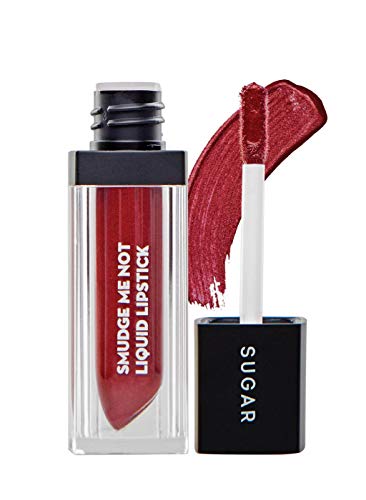 Image of SUGAR Cosmetics Smudge Me Not Liquid Lipsticks for Women | Transferproof & Waterproof | Lasts 12+ Hours | Matte Lipstick | 4.5ml - 31 Carmine Shine (Metallic Bright Red)