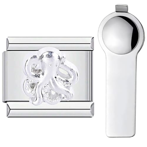 Image of UTXN Italian 9mm Stainless Chain Ring - For Customizable Marine Bracelet Charms w/Tool Set