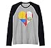 Cuore della bandiera peruviana colombiana Maglia con Maniche Raglan